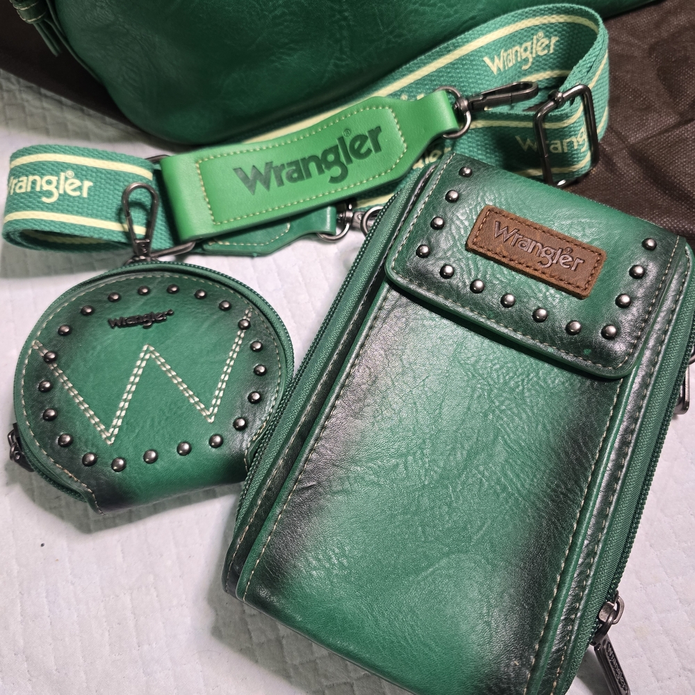 Wrangler Emerald Green Women's Shoulder Bag Set - Picture 3 of 3